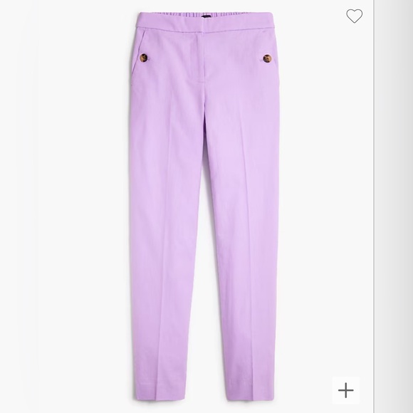 NWT J Crew Linen-cotton blend elastic-back sailor pant - Picture 2 of 4